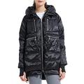 Orolay Women's Thickened Down Coat with Shiny Look Jet S