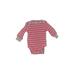 Carter's Short Sleeve Onesie: Red Stripes Bottoms - Size 0-3 Month