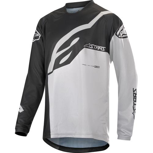 Alpinestars Racer Factory Jugend LS Fahrrad Jersey, schwarz-weiss, Größe M