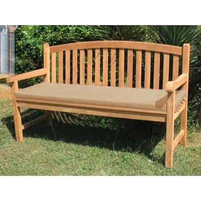 MiaMöbel Kissen - Teak Bank mit Armlehne 180cm 100% Polyester Modern Image