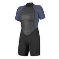 O'Neill Wetsuits Damen Reactor II 2mm Back Zip Spring Wetsuit Neoprenanzug, Black/Mist, 6