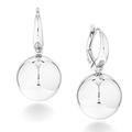 Miabella 925 Sterling Silver Italian High Polished Round Bead Ball Dangle Leverback Earrings for Women 12mm, 14mm Made in Italy, Metal,