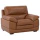Beliani Genuine Leather Upholstered Living Room Armchair Golden Brown Horten