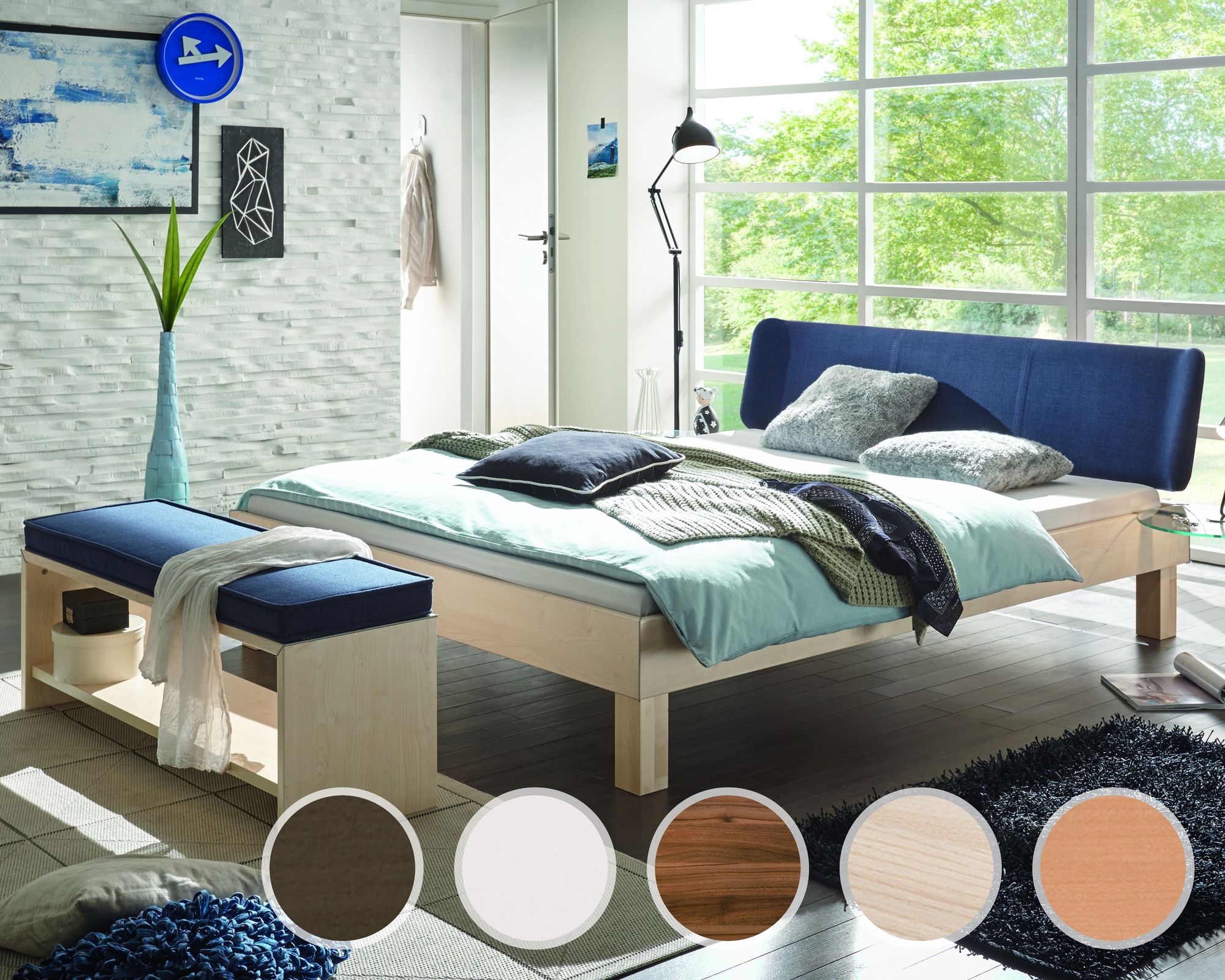 Hasena Movie-Line Bett Star Cantu/Boga 120x200 cm / Walnuss HN