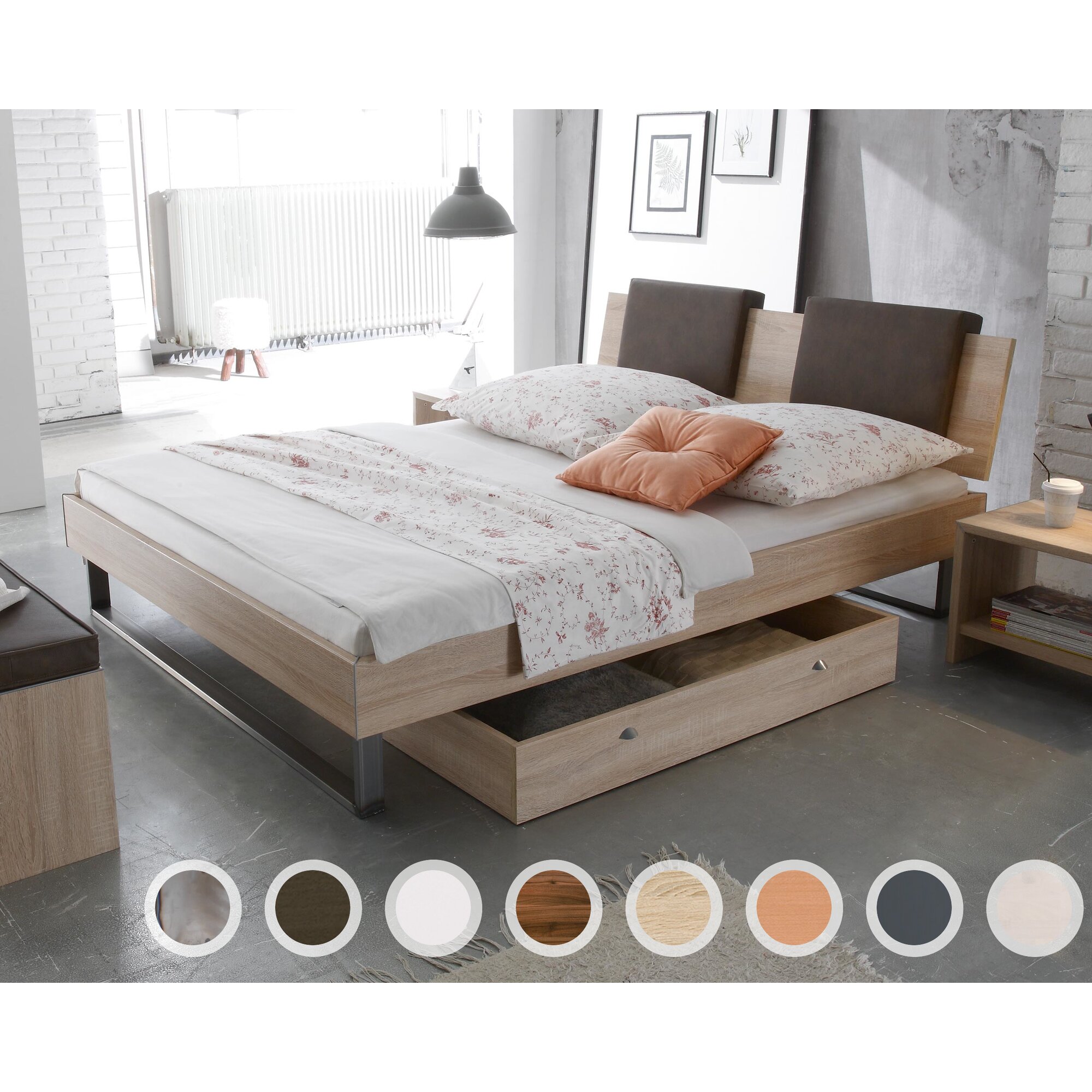 Hasena Movie-Line Bett Star Indus/Orva 160x200 cm Anthrazit Image