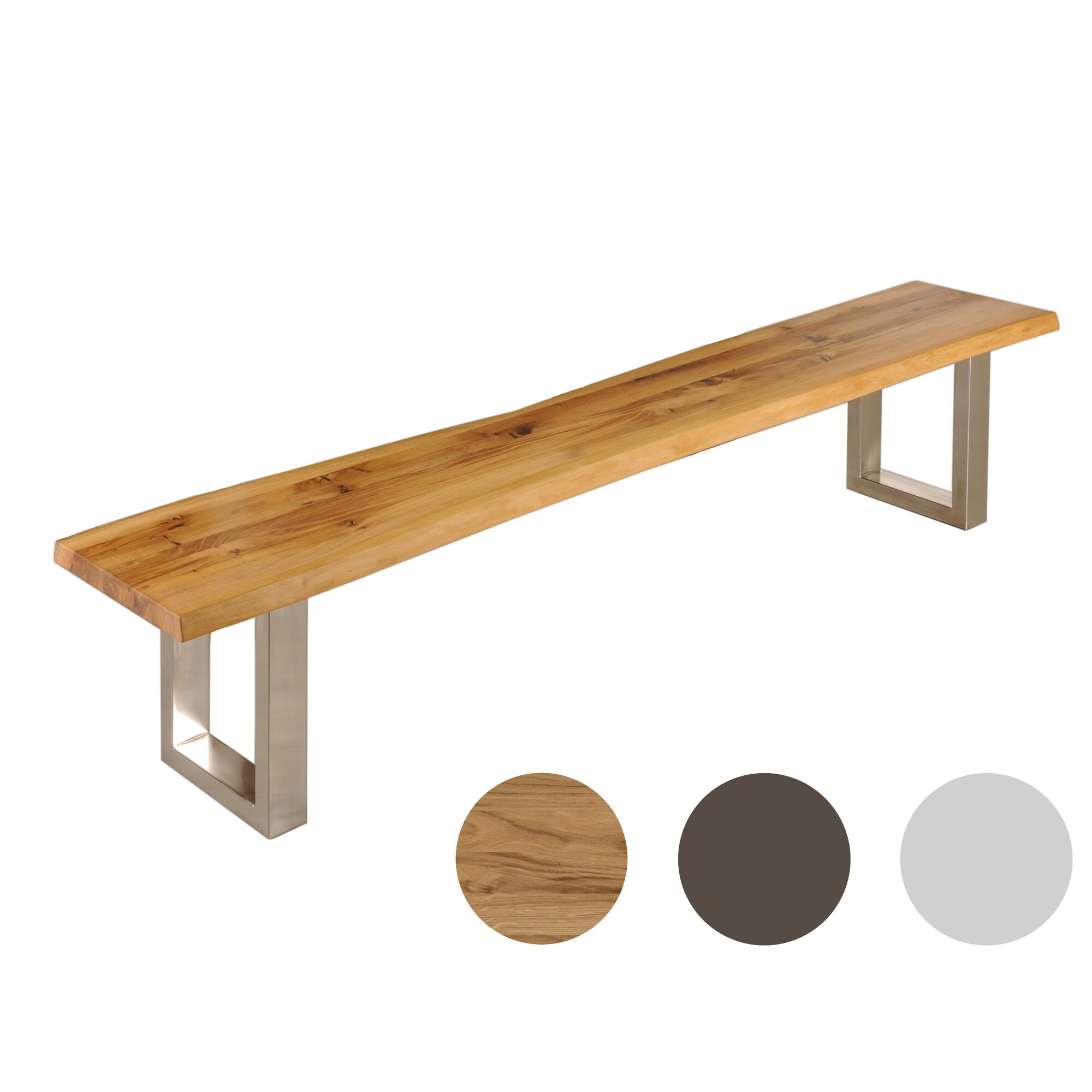 3S Frankenmöbel »Zingst« Massivholz Bank 240 cm / Wildeiche / ohne Rückenlehne Image