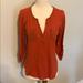 Anthropologie Tops | Anthropologie Postmark Top Women’s Sz Xs | Color: Orange | Size: Xs