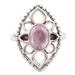 Charismatic Petals,'Floral Shape Amethyst Cocktail Ring Crafted in India'