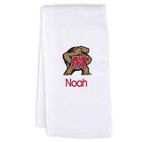 Newborn & Infant Maryland Terrapins Personalized Burp Cloth