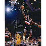 Clyde Drexler Portland Trail Blazers Autographed 16" x 20" Lay Up vs. Los Angeles Lakers Photograph