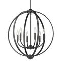 Golden Lighting Colson 25 Inch 6 Light Chandelier - 3167-6 BLK