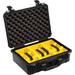Pelican 1504 Waterproof 1500 Case with Yellow and Black Divider Set (Black) 015000-0040-110