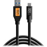 Tether Tools TetherPro USB Type-C Male to USB 3.0 Type-A Male Cable (15', Black) CUC3215-BLK