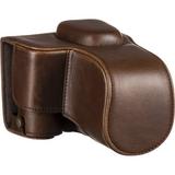 MegaGear Ever Ready PU Leather Case and Strap for Nikon D3500 (Dark Brown) MG1536