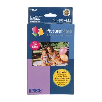 Epson T5846 PictureMate 200-Series Glossy Print Pack - Makes 150 4x6