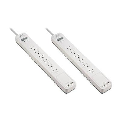 APC Essential SurgeArrest 6-Outlet Surge Protector with USB Charging (2-Pack, 1 PE64U2WGDP