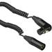 Kopul Coiled 3-Pin XLR-M to Angled 3-Pin XLR-F Cable (1.5 to 5', Black) M4001.5RC