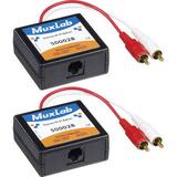 MuxLab Stereo Hi-Fi 2-Pack RCA Balun Kit 500028-2PK