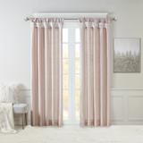 Madison Park 50x84 100% Polyester Twist Tab Lined Window Curtain in Blush - Olliix MP40-6321