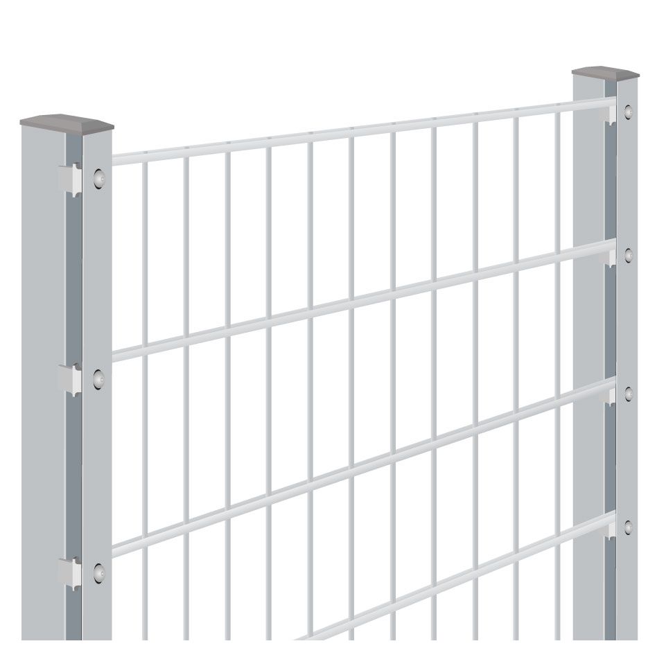 Doppelstabmattenzaun Rundum-sorglos-Paket Zink, Abdeckleiste, 10 m,1030 mm,6/5/6 mm,gerade Image