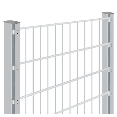 Doppelstabmattenzaun Rundum-sorglos-Paket Zink, Abdeckleiste, 1 Ecke,7,5 m,8/6/8 mm,830 mm