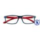 I Need You SPORTY, G17800 Sportliche Lesebrille mit Etui, Blau-Rot, 3 Dioptrien