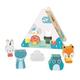 Janod - Pure Holz-Steckspiel, Spielzeug für frühkindliches Lernen, mit 6 Teilen, zum Befühlen und Bauen, Farbe auf Wasserbasis, ab 18 Monaten, J05150