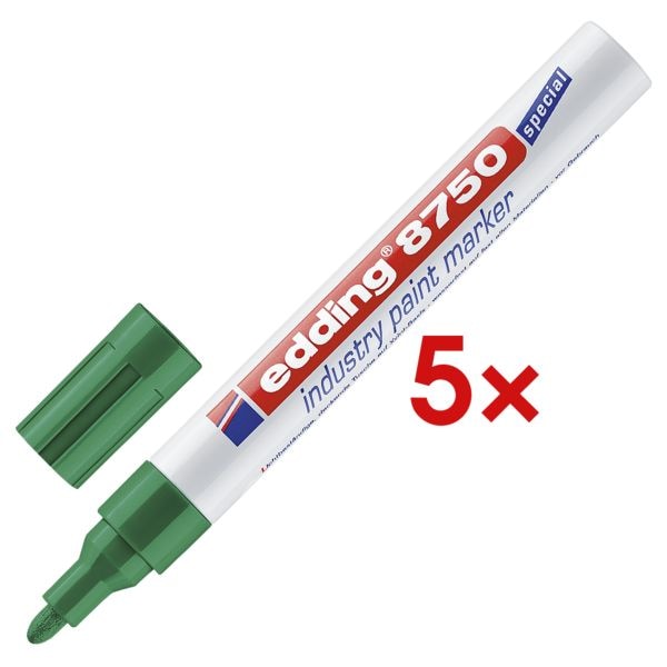 Edding 5x Industrie-Lackmarker »8750« grün Image