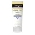 Neutrogena Sheer Zinc Oxide Dry-Touch Sunscreen Lotion with Broad Spectrum SPF 50, Water-Resistant, Hypoallergenic & Non-Greasy Mineral Sunscreen, 3 fl. oz