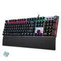 Aula F2088 Mechanical Gaming Keyboard with Blue Switches, Wrist Rest, Media Knob, RGB Backlit, 104 Keys Anti-ghosting USB Wired Computer Keyboard