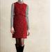 Anthropologie Dresses | Anthropologie Red Tweed Dress | Color: Black/Red | Size: 6