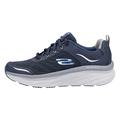 Skechers Herren D'lux Walker Sneaker, Navy Leather Mesh Gray Trim, 41.5 EU