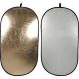 Impact Collapsible Oval Reflector Disc - Soft Gold/White - 41x74" R144174