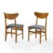 Landon 2Pc Wood Dining Chairs W/Upholstered Seat Acorn - 2 Wood Back Chairs - Crosley CF6021-AC