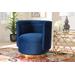 Baxton Studio Saffi Glam & Luxe Royal Blue Velvet Fabric Gold Finished Swivel Accent Chair - Wholesale Interiors TSF-6653-Royal Blue/Gold-CC