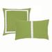 Applique Trim Sunbrella Outdoor Pillow Cover - Canvas Kiwi, 20" x 20" - Ballard Designs Canvas Kiwi 20" x 20" - Ballard Designs