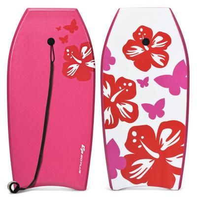 Costway Lightweight Bodyboard Surfing with Leash EPS Core Boarding IXPE-M