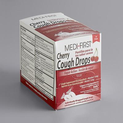 Medique 81550 Medi-First Cherry Cough Drops - 50/Box