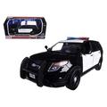 Motormax 2015 Ford Police Interceptor Utility Unmarked Black and White 1/24 Diecast Model Car