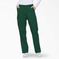 Dickies Women's Eds Signature Cargo Scrub Pants - Hunter Green Size M (86106)