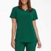 Dickies Women's Eds Essentials V-Neck Scrub Top - Hunter Green Size S (DK615)