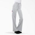 Dickies Women's Xtreme Stretch Flare Leg Cargo Scrub Pants - White Size L (82011)