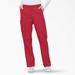 Dickies Women's Eds Signature Tapered Leg Cargo Scrub Pants - Red Size L (86106)