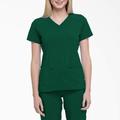 Dickies Women's Eds Essentials Mock Wrap Scrub Top - Hunter Green Size XL (DK625)