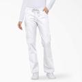 Dickies Women's Eds Signature Drawstring Cargo Scrub Pants - White Size XS (86206)