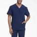 Dickies Men's Eds Essentials V-Neck Scrub Top With Patch Pockets - Navy Blue Size 3Xl (DK645)