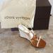 Louis Vuitton Shoes | Authentic Louis Vuitton Cream Wedges | Color: Brown/Cream | Size: 6.5