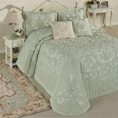 Laurent Grande Bedspread Set Pale Green, California King, Pale Green