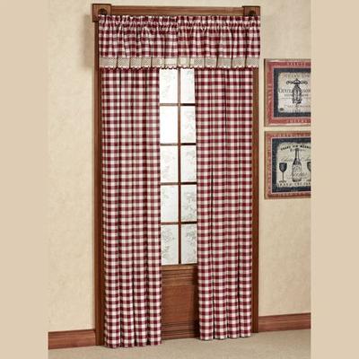 Buffalo Check Tailored Curtain Panel, 42 x 63, Navy