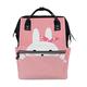 BKEOY Backpack Diaper Bag White Cute Easter Rabbit Diaper Bag Multifunction Travel Daypack for Mommy Mom Dad Unisex